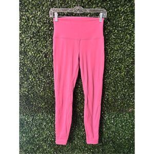 Lululemon Align Pink Blossom Double Lined Leggings HR 28” Size 6